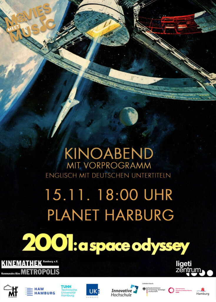 Am 15. November 2025 um 18 Uhr startet der Kinoabend zu Stanley Kubricks „2001: A Space Odyssey“ im Metropolis Kino im Planet Harburg | Foto: Movies meet Music