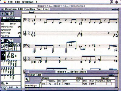 Verbindung von Notation und Sequenzer in Notator Logic 1993 | Bild: https://www.muzines.co.uk/, UK-music-magazines-Archiv